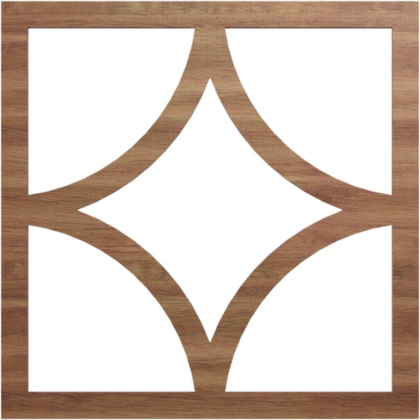 Ekena Millwork Statesman Wood Fretwork Pierced Ceiling Medallion, Walnut, 18"OD x 11 1/2"ID x 3/8"T CMWP18X18X0375STWA - main